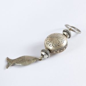 Silberner Schlüsselanhänger mit kleinem Fisch-1110