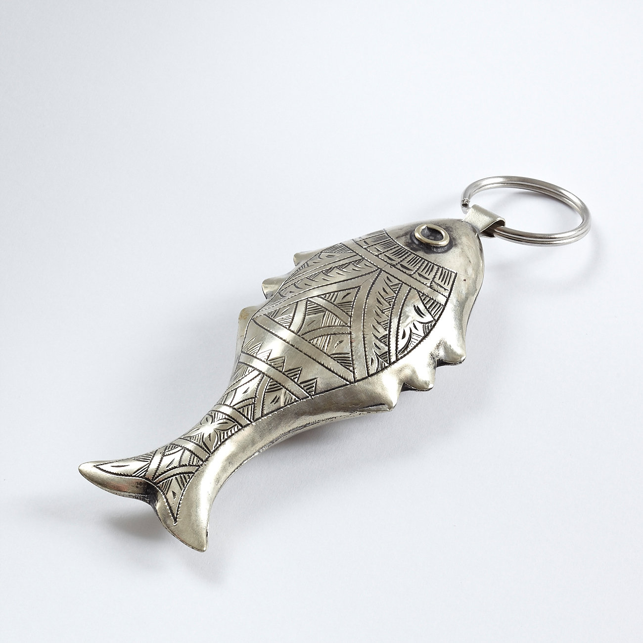 Zierfisch anders Aquarium Schlüsselanhänger Anhänger Silber aus Metall 