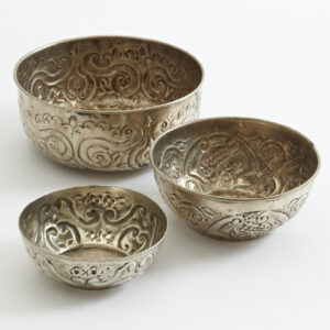 Hamamschale vintage - Silber mit dekorativem Ornament-1610