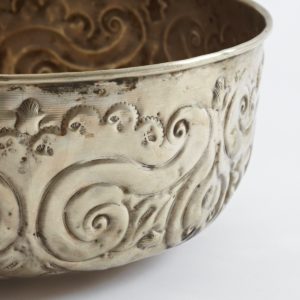 Hamamschale vintage - Silber mit dekorativem Ornament-1616
