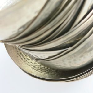 vintage Hamamschale Silber mit gehämmerter Oberfläche-3344