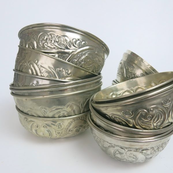 Hamamschale vintage - Silber mit dekorativem Ornament-0