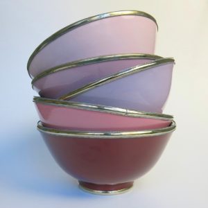 Marokkanische Keramik - Schale mit Silberrand-3927