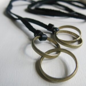 Kette mit 'vintage Berber Silberringen'-1644