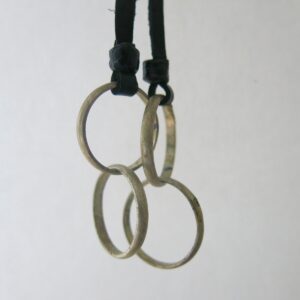 Kette mit 'vintage Berber Silberringen'-1645
