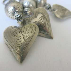 Schlüsselanhänger mit silbernem Herz-1673