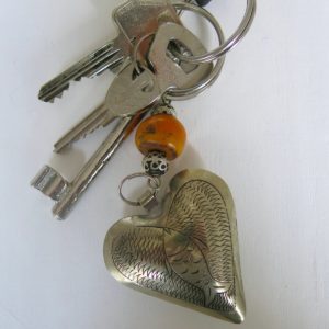 Schlüsselanhänger Silber Herz aus Maillechort Silber-1667