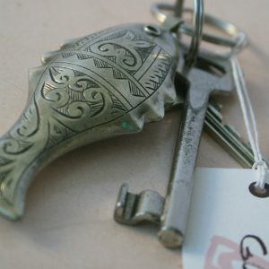 Schlüsselanhänger Silber-Fisch mit dekorativer Gravur-1121