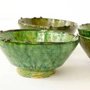grüne Keramik Schale - Marokko-2511