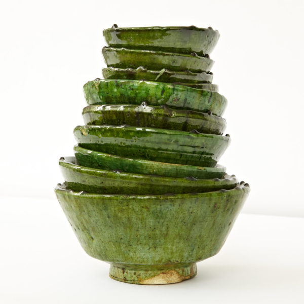 grüne Keramik Schale - Marokko-0