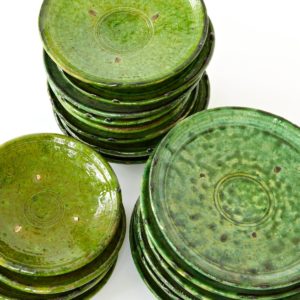 grüne Keramik Teller - Marokko-2528