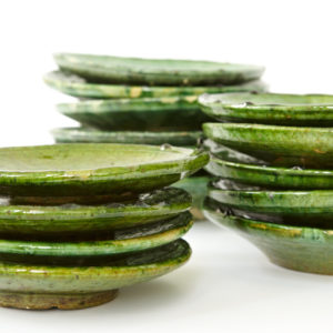 grüne Keramik Teller