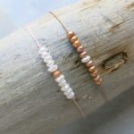 feines Armband Süsswasserperle zweifarbig