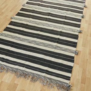 marokkanischer Teppich 'Sanafi' - schwarz-creme-3302