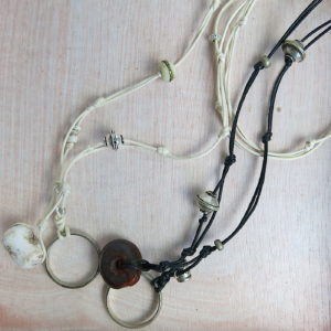 Kette mit vintage Berber Ring und Perle
