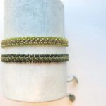 Edles Häkel Armband - green line – Bild 12