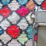 Vintage Berber Teppich 'Boucherouite' - Rhombe bunt