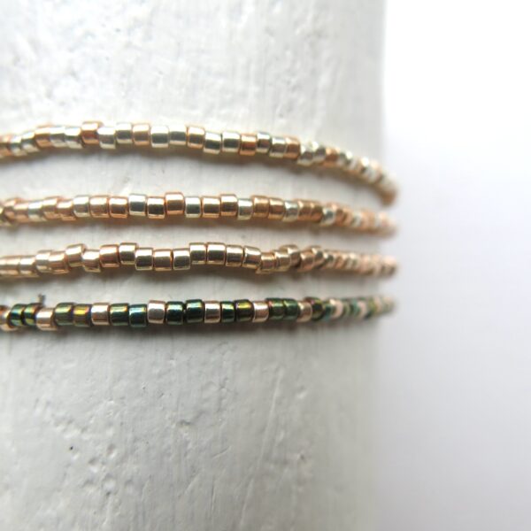 Häkel Armband CLARA mit Metallperlen