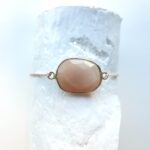 Gehäkeltes Armband mit Einzel Lünette Edelstein – Bild 6