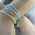 Gehäkeltes Armband mit Einzel Lünette Edelstein – Bild 12