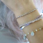 Häkel Armband mit einseitigem Perlenbesatz – Bild 2