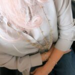 Gehäkelte Kette aus vergoldeter O-Form Kette – Bild 5