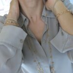 Armband aus größeren plated Gold Ovalen – Bild 12