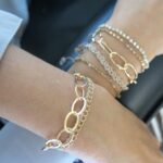 Gehäkelte Kette mit größeren plated Gold Ovalen – Bild 9