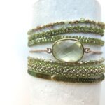 Gehäkeltes Armband mit Einzel Lünette Edelstein – Bild 4