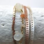 Gehäkeltes Armband mit natürlichem Mondstein Edelsteinkettchen – Bild 2