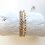 Armband im Mix aus Quader und metallic Glasperlen – Bild 6