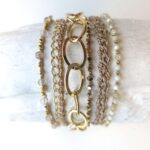 Armband aus größeren plated Gold Ovalen