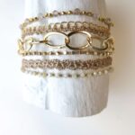 Armband aus größeren plated Gold Ovalen – Bild 3