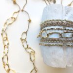 Gehäkelte Kette aus vergoldeter O-Form Kette – Bild 7