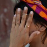 Ring im Edelstein Mix mit Gold - elastisch