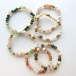 Ring im Edelstein Mix mit Gold - elastisch – Bild 5