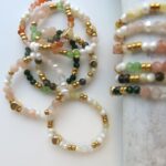 Ring im Edelstein Mix mit Gold - elastisch – Bild 4